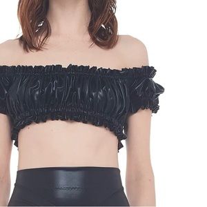 New with tags Norma Kamali Jose top sz small black